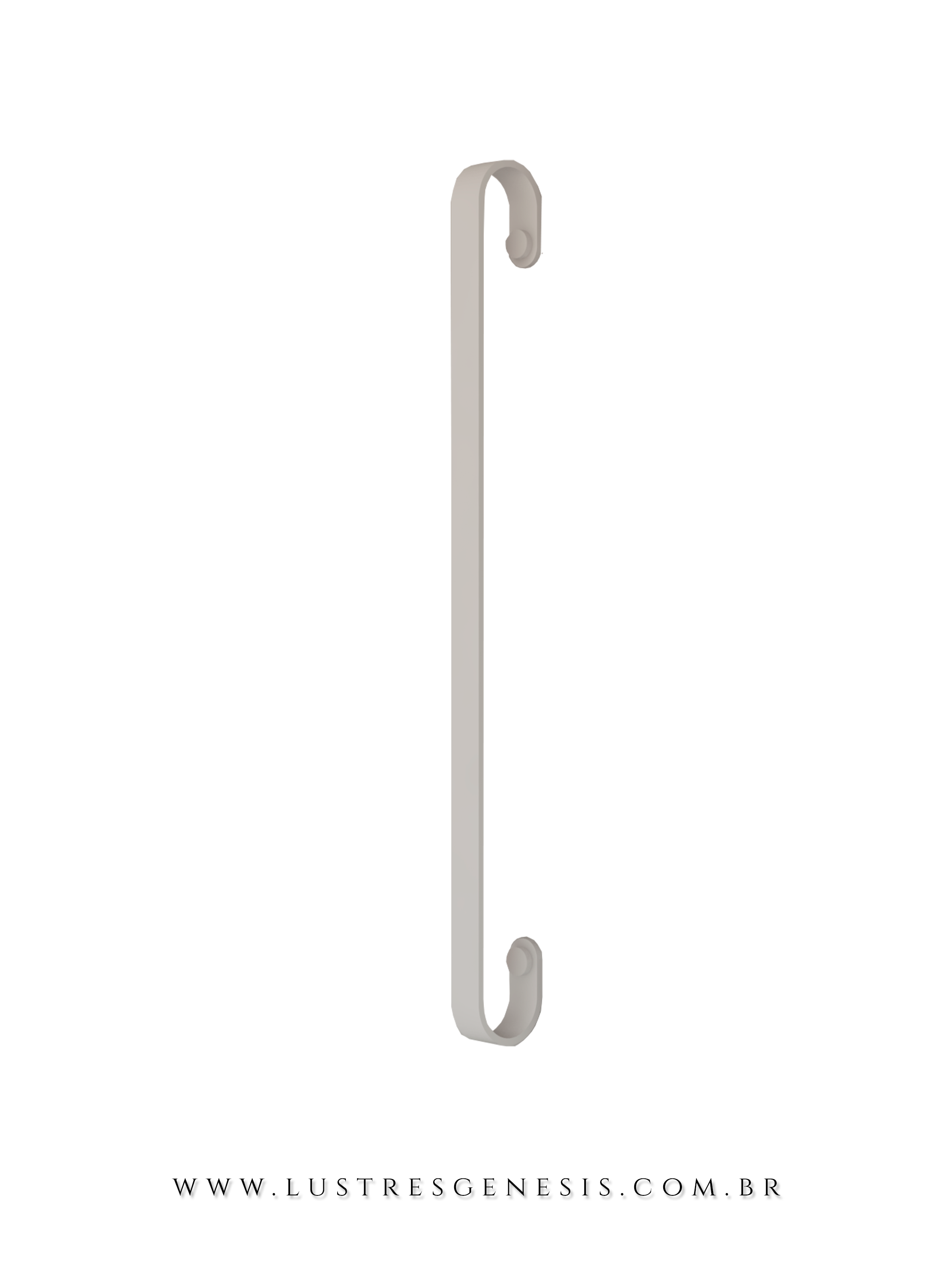Arandela moderna preta de 116cm instalada em parede externa, emitindo luz suave e decorativa, ideal para áreas externas e internas, resistente à chuva.
